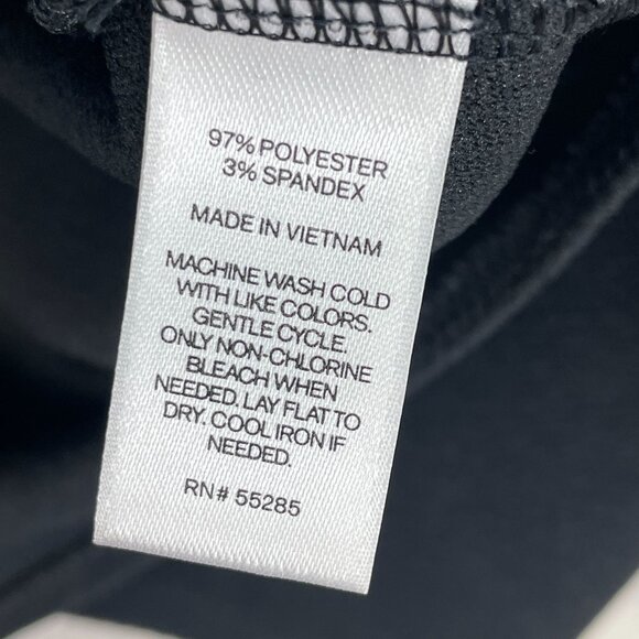 NEW Express Womens Large Black Deep V Neck Puff Sleeve Bodysuit Textured Top - Picture 5 of 10